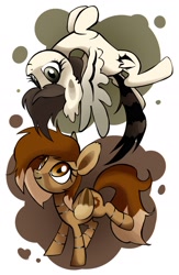Size: 1731x2655 | Tagged: safe, artist:brainr0tter, oc, oc only, pegasus, pony, duo, pegasus oc