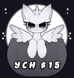 Size: 2448x2560 | Tagged: safe, artist:arwencuack, alicorn, earth pony, pegasus, pony, unicorn, commission, halloween, high res, holiday, solo, your character here