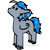 Size: 3000x3000 | Tagged: safe, artist:purple wingshade, part of a set, oc, oc only, oc:nimbus, pegasus, pony, blue mane, clothes, cute, dyed mane, gray coat, high res, simple background, small, solo, standing, transparent background, watermark