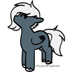 Size: 3000x3000 | Tagged: safe, artist:purple wingshade, oc, oc only, oc:tempest streamrider, pegasus, pony, colored wings, gray coat, simple background, solo, transparent background, white mane, wings