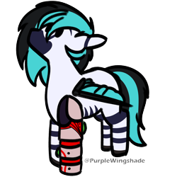 Size: 3000x3000 | Tagged: safe, artist:purple wingshade, oc, oc only, oc:xenon insignia, pony, robot, robot pony, zebra, amputee, artificial wings, augmented, black mane, blue mane, body markings, cute, facial markings, prosthetic limb, prosthetic wing, prosthetics, simple background, small, solo, transparent background, white coat, wings