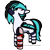 Size: 3000x3000 | Tagged: safe, artist:purple wingshade, part of a set, oc, oc only, oc:xenon insignia, pony, robot, robot pony, zebra, amputee, artificial wings, augmented, black mane, blue mane, body markings, cute, facial markings, high res, prosthetic leg, prosthetic limb, prosthetic wing, prosthetics, simple background, small, solo, standing, transparent background, watermark, white coat, wings