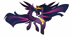 Size: 20000x10000 | Tagged: safe, artist:kaitykat117, twilight sparkle, alicorn, pony, equestria girls, g4, absurd resolution, alternate timeline, alternate universe, angry, base used, colored wings, concave belly, corrupted element of harmony, corrupted element of magic, corrupted twilight sparkle, crown, element of magic, empress, empress midnight, female, flowing mane, flying, gradient hooves, gradient mane, gradient wings, gritted teeth, jewelry, long mane, long tail, mare, midnight sparkle, midnight!au(kaitykat), peytral, quadrupedal, regalia, signature, simple background, slender, solo, spread wings, starry eyes, tail, teeth, thin, transparent background, vector, wingding eyes, wings