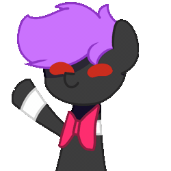 Size: 800x800 | Tagged: safe, artist:arche, oc, oc only, oc:arche medley, pony, animated, bowtie, gif, simple background, solo, transparent background, waving, waving at you