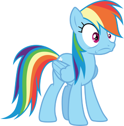 Size: 3000x3062 | Tagged: safe, artist:cloudy glow, rainbow dash, rarity investigates, simple background, solo, transparent background, vector