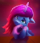 Size: 1769x1887 | Tagged: safe, artist:itssim, misty brightdawn, pony, unicorn, g5, bracelet, cute, female, friendship bracelet, hoof heart, jewelry, looking at you, mare, mistybetes, rebirth misty, smiling, smiling at you, solo, underhoof, unshorn fetlocks, weapons-grade cute