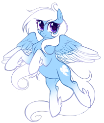 Size: 1100x1300 | Tagged: safe, artist:frowoppy, oc, pegasus, pony, commissioner:pizzaplexed, female, mare, partially open wings, simple background, solo, transparent background, wings