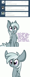 Size: 700x1800 | Tagged: safe, artist:paint-smudges, silverspeed, pegasus, pony, g4, animated, ask silverspeed, big ears, flapping, floppy ears, gif, simple background, sitting, solo, white background