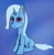 Size: 527x540 | Tagged: safe, artist:teajoy, trixie, pony, unicorn, g4, ear fluff, female, gradient background, looking at you, mare, sitting