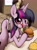 Size: 1618x2158 | Tagged: safe, artist:brainr0tter, twilight sparkle, alicorn, pony, g4, burger, eating, female, food, hoof hold, ketchup, looking at you, mare, partially open wings, puffy cheeks, sauce, solo, that pony sure does love burgers, twilight burgkle, twilight sparkle (alicorn), wings