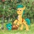 Size: 1080x1080 | Tagged: safe, hitch trailblazer, sparky sparkeroni, dragon, earth pony, pony, g5, my little pony: tell your tale, official, apple, apple tree, autumn, baby, baby dragon, bucket, cute, duo, duo male, father and child, father and son, food, hitchbetes, irl, looking at you, male, papa hitch, photo, ponies in real life, rearing, smiling, smiling at you, sparkybetes, stallion, tree