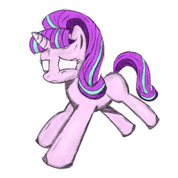 Size: 2048x2048 | Tagged: safe, artist:weiling, starlight glimmer, pony, unicorn, g4, blank eyes, don't starve, high res, simple background, solo, white background