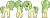 Size: 2546x910 | Tagged: safe, artist:yeetmedownthestairs, oc, oc only, oc:nettle vienna, earth pony, pony, earth pony oc, female, leaves, leaves in hair, mare, multiple angles, simple background, solo, transparent background, turnaround