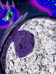 Size: 3000x4000 | Tagged: safe, artist:ja0822ck, princess luna, alicorn, pony, g4, butt, crater, female, lunar lander, lunar rover, mare, moon, moonbutt, praise the moon