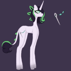 Size: 364x364 | Tagged: safe, artist:thatonenicekitty, oc, oc only, dracony, hybrid, pony, unicorn, cutie mark, female, interspecies offspring, mare, offspring, parent:rarity, parent:spike, parents:sparity, purple background, simple background, solo