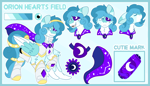 Size: 3500x2000 | Tagged: safe, artist:euspuche, oc, oc only, oc:orion hearts field, pegasus, pony, armor, cape, clothes, eyepatch, eyes closed, high res, looking at you, passepartout, reference sheet, smiling