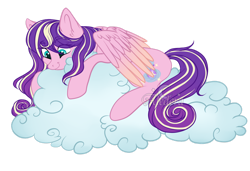Size: 1280x873 | Tagged: safe, artist:aledera, oc, oc only, oc:star silk, pegasus, pony, cloud, female, mare, on a cloud, simple background, solo, transparent background, watermark