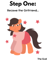 Size: 1570x2006 | Tagged: safe, artist:epsipeppower, oc, oc only, oc:robertapuddin, oc:robertapuddin (before), comic:steps to getting a girlfriend, advertisement, cute, simple background, solo, transgender, transition, white background