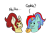 Size: 2920x2141 | Tagged: safe, artist:noxi1_48, oc, oc:treble pen, pony, unicorn, daily dose of friends, bust, cookie, duo, food, high res, simple background, transparent background