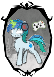 Size: 1392x1975 | Tagged: safe, artist:weiling, oc, oc only, pony, unicorn, cute, don't starve, magic, night, simple background, solo, staff, staff of sameness, standing, tree