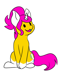 Size: 1877x2050 | Tagged: safe, artist:noxi1_48, oc, oc only, pony, unicorn, daily dose of friends, open mouth, open smile, simple background, sitting, smiling, solo, transparent background