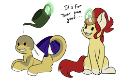 Size: 3000x2000 | Tagged: safe, artist:noxi1_48, oc, oc:treble pen, pony, unicorn, daily dose of friends, duo, high res, lying down, open mouth, open smile, simple background, sitting, smiling, transparent background