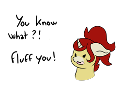 Size: 2624x1880 | Tagged: safe, artist:noxi1_48, oc, oc:treble pen, pony, unicorn, daily dose of friends, angry, bust, ears back, minced oath, open mouth, simple background, solo, transparent background