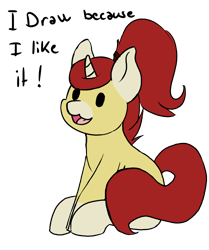 Size: 1800x2156 | Tagged: safe, artist:noxi1_48, oc, oc:treble pen, pony, unicorn, daily dose of friends, open mouth, open smile, palindrome get, simple background, sitting, smiling, solo, transparent background