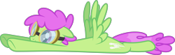 Size: 11595x3672 | Tagged: safe, artist:starryshineviolet, slipstream, pegasus, pony, g4, hurricane fluttershy, absurd resolution, background pony, female, flying, goggles, mare, recolor, simple background, solo, transparent background, vector