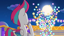 Size: 3072x1727 | Tagged: safe, screencap, zipp storm, pegasus, pony, g5, moon festival, my little pony: tell your tale, spoiler:g5, spoiler:my little pony: tell your tale, spoiler:tyts01e59, female, mare, moon, night, solo