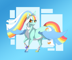 Size: 1067x889 | Tagged: safe, artist:serra20, oc, oc only, oc:eris, bat pony, pony, abstract background, bat pony oc, digital art, female, full body, gradient background, solo, stylized