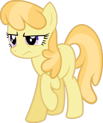 Size: 1600x1908 | Tagged: safe, artist:blackgryph0n, artist:maddietheuniversalfan68, cheerilee, noi, earth pony, pony, g4, cheerilee is not amused, female, full body, mare, noi is not amused, raised hoof, recolor, simple background, solo, standing, three quarter view, transparent background, unamused, vector, wavy mouth