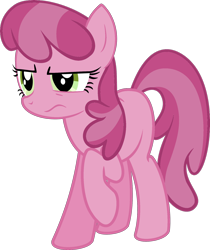 Size: 1600x1908 | Tagged: safe, artist:blackgryph0n, artist:maddietheuniversalfan68, cheerilee, ruby pinch, earth pony, pony, g4, cheerilee is not amused, female, full body, mare, raised hoof, recolor, ruby pinch is not amused, simple background, solo, standing, three quarter view, transparent background, unamused, vector, wavy mouth
