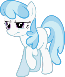 Size: 1600x1908 | Tagged: safe, artist:blackgryph0n, artist:maddietheuniversalfan68, cheerilee, cotton cloudy, earth pony, pony, g4, cheerilee is not amused, cotton cloudy is not amused, earth pony cotton cloudy, female, full body, mare, race swap, raised hoof, recolor, simple background, solo, standing, three quarter view, transparent background, unamused, vector, wavy mouth