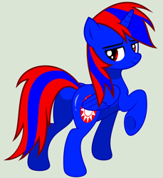 Size: 4346x4738 | Tagged: safe, artist:stephen-fisher, oc, oc only, oc:stephen (stephen-fisher), alicorn, pony, alicorn oc, butt, butt focus, horn, male, needs more saturation, pose, rear, sexy, simple background, smiling, solo, stallion, wings