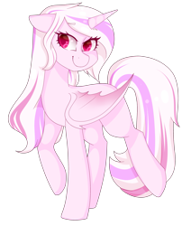 Size: 2841x3353 | Tagged: safe, artist:oniiponii, oc, oc only, alicorn, bat pony, bat pony alicorn, pony, alicorn oc, bat pony oc, bat wings, female, high res, horn, mare, raised hoof, red eyes, simple background, smiling, solo, transparent background, wings