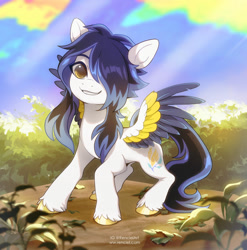 Size: 1200x1216 | Tagged: safe, artist:renciel, oc, oc only, pegasus, pony, solo