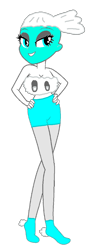 Size: 400x1165 | Tagged: safe, artist:smbros, oc, oc only, oc:cloudy connie, human, equestria girls, g4, big breasts, breasts, cloud, cloud flower, looking at you, midriff, power up gals, power-up, simple background, smiling, smiling at you, solo, standing, super mario bros., super mario galaxy, transparent background, white hair