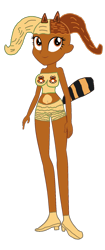 Size: 754x1798 | Tagged: safe, artist:smbros, oc, oc only, oc:tanooki tara, human, equestria girls, g4, 1000 hours in ms paint, belly button, crossover, looking at you, midriff, power up gals, power-up, simple background, smiling, smiling at you, solo, standing, super mario bros., super mario bros. 3, transparent background