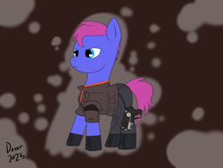 Size: 1600x1200 | Tagged: safe, artist:bigboydover, oc, oc:bristle star, earth pony, pony, clothes, costume, earth pony oc, gun, science fiction, the fifth element, weapon