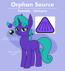 Size: 1780x1941 | Tagged: safe, artist:moonatik, oc, oc only, oc:orphan source, pony, unicorn, commission, cutie mark, female, horn, mare, reference sheet, solo, unicorn oc
