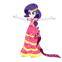 Size: 2000x2000 | Tagged: safe, artist:nie-martw-sie-o-mnie, rarity, human, equestria girls, g4, clothes, dress, female, gala dress, high res, long dress, long skirt, simple background, skirt, solo, transparent background