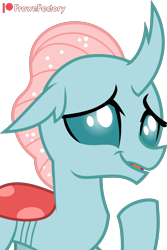 Size: 2213x3310 | Tagged: safe, artist:frownfactory, ocellus, changedling, changeling, g4, she's all yak, cute, diaocelles, female, grin, high res, simple background, smiling, transparent background, vector