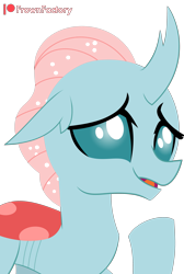 Size: 2229x3326 | Tagged: safe, artist:frownfactory, ocellus, changedling, changeling, g4, she's all yak, cute, diaocelles, female, grin, high res, lineless, simple background, smiling, transparent background, vector