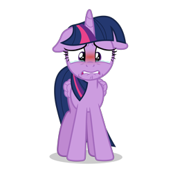 Size: 4500x4500 | Tagged: safe, artist:gypsykumquat, twilight sparkle, alicorn, pony, g4, .svg available, absurd resolution, blushing, crying, crylight sparkle, embarrassed, female, floppy ears, humiliation, inkscape, looking at you, show accurate, simple background, solo, transparent background, twilight sparkle (alicorn), vector, wings