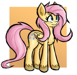 Size: 894x870 | Tagged: safe, artist:daze, fluttershy, pegasus, pony, g4, blushing, cute, dithering, eyebrows, eyebrows visible through hair, female, folded wings, full body, mare, pixel-crisp art, shyabetes, simple background, solo, standing, transparent background, wings