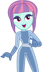 Size: 1280x2074 | Tagged: safe, artist:ravenwolf-bases, sunny flare, human, equestria girls, g4, base used, bodysuit, catsuit, clothes, latex, latex suit, looking right, simple background, solo, totally spies, white background