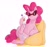 Size: 1654x1560 | Tagged: safe, artist:wintersleptart, pinkie pie, earth pony, pony, g4, alcohol, beanbag chair, cocktail, drink, female, hoof hold, looking at you, lying down, mare, on side, simple background, sitting, smiling, solo, sunglasses, white background