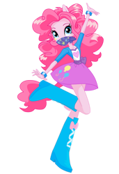 Size: 2600x3812 | Tagged: safe, artist:will290590, edit, pinkie pie, human, equestria girls, g4, female, gag, high res, lipstick, looking at you, simple background, solo, transparent background, vector