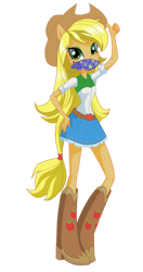 Size: 1958x3704 | Tagged: safe, artist:will290590, edit, applejack, human, equestria girls, g4, female, gag, hand on hip, high res, lipstick, looking at you, simple background, solo, transparent background, vector